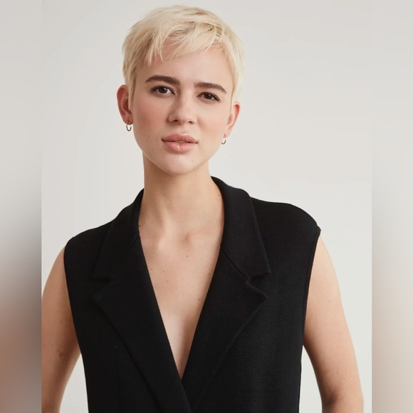 RW&CO Long Double-Breasted Knit Vest L nwt - Picture 5 of 8